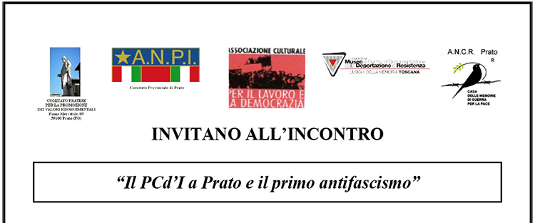 12 giugno, Prato – Incontro “Il PCd’I a Prato e il primo antifascismo”
