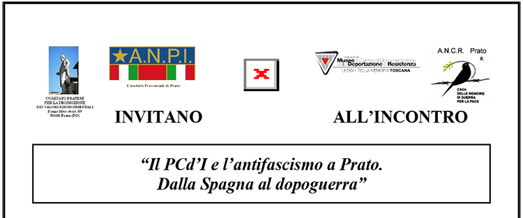 6 novembre, Prato – “Il PCd’I e l’antifascismo a Prato. Dalla Spagna al dopoguerra”