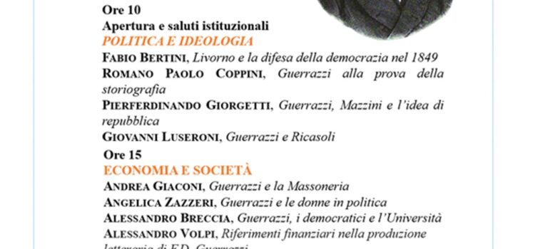 30 novembre, Livorno – Convegno di studi “Francesco Domenico Guerrazzi e la Sinistra Toscana. Nei centocinquant’anni della morte”